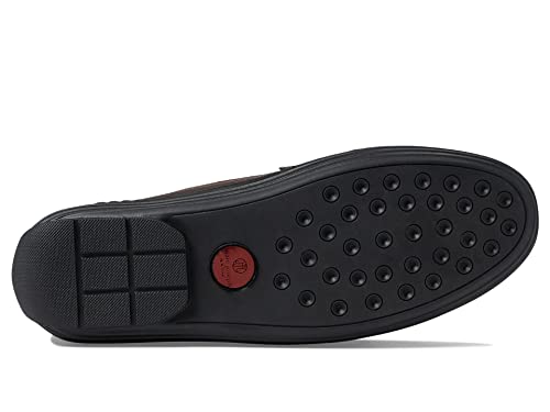 Image of Marc Joseph New York Kid's Kids Boys /Girls Genuine Leather Elastic Grow Gain Loafer Shoe, Black Pebble Grainy, 11.5 M US Little Kid
