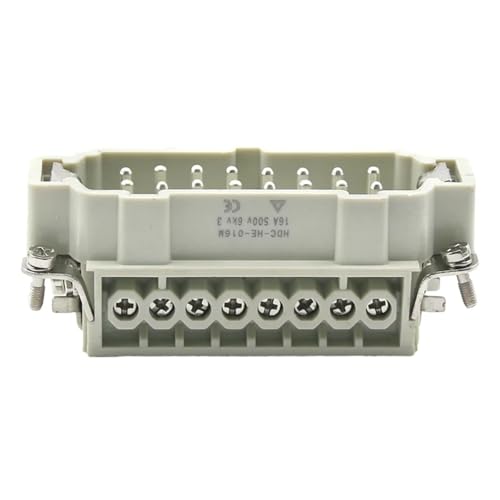 Conector Rectangular 24 male core 16A 500V 1 pieza miniatura 7