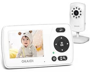OKAIDI Video Baby Monitor with Camera and Audio, 2.4'' Portable Travel Baby Monitor No WiFi, Infrared Night Vision, VOX Mode, 1000ft Long Range, Ideal for Baby/Pet/Elderly asin的图片