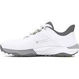 Under Armour Men's Drive Pro Spikeless, (100) White/White/Metallic Gun Metal, 14, US
