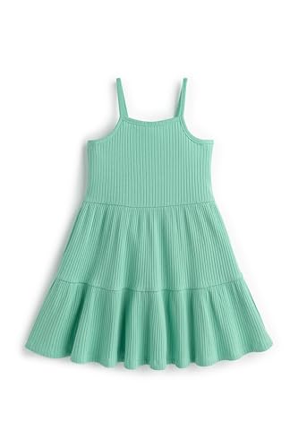 Image of monica + andy Ribbed Spaghetti Strap Dress, 100% Organic Kids Clothes for Girls, Girl Casual Dress
