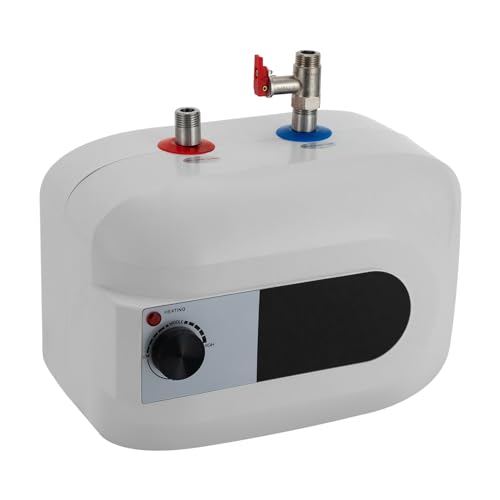 Depósito de agua caliente de 6 L, 1500 W, pequeño bajo la presión, 30-65 ℃, temperatura ajustable, montado en la pared, calentamiento rápido para cocina y baño