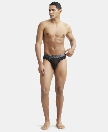 Image of Jockey 8044 Men's Super Combed Cotton Rib Solid Brief with Ultrasoft Waistband