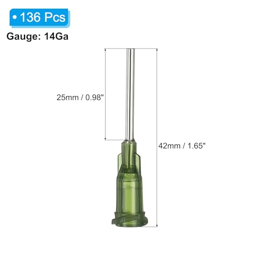 Aiguilles de distribution 14Ga à embase luer lock étanche et bout obtus 136PCS - 2