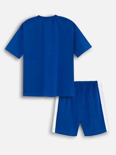 Image of Nap Chief Kids Cotton Chill Club Essentials Printed Co ord Sets for Boys & Girls, T Shirt and Shorts for Casual Wear