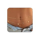 Gold Waist Beads Chain for Women Waist Beads Waterproof Belly Chain Body Belt Chain Beach Accessories Body Women's Jewelry Belly Chain