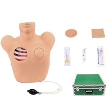 Thoracentesis and Drainage Model,Thoracentesis Training Manikin, PVC Anatomical Model, Pneumothorax and Liquid Chest Closed Drainage Operation Training Teaching Model