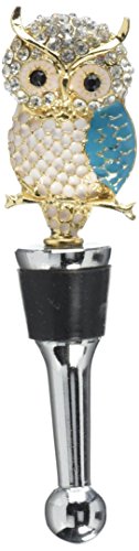 Ls Arts Owl With Stones Bottle Stopper, Multicolor #TOP6