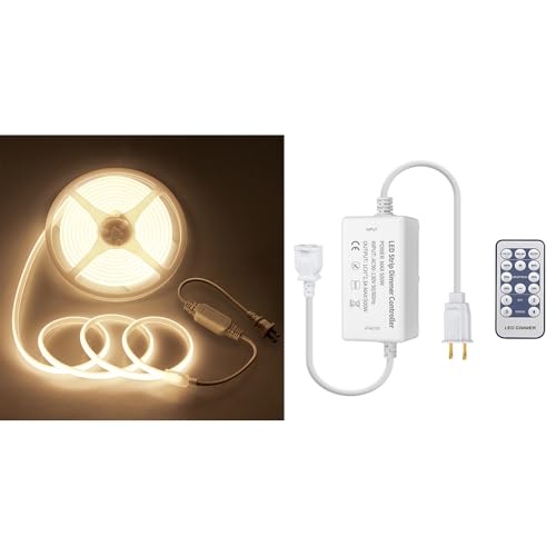Tira LED COB Aclorol 5m Blanco Cálido 120V Impermeable miniatura 1