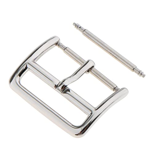 ステンレス 腕時計ストラップ バックルピン 尾錠 シルバー 全3サイズ 高級感 - 銀, 20mm