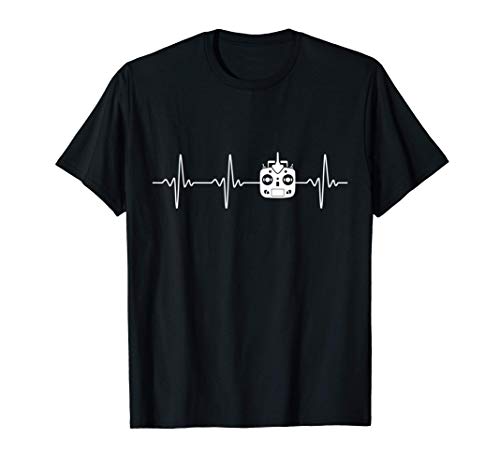 Airplane Pilot RC Plane Pilot Heartbeat RC Model Flying T-Shirt Airplane Pilot RC Plane Pilot Heartbeat RC Model Flying T-Shirt