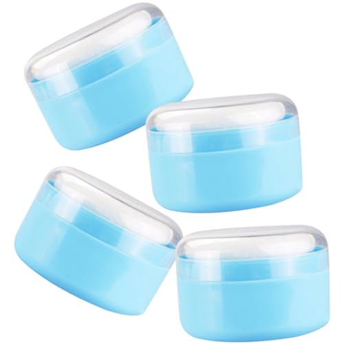 NIYANGLE 4Pcs Body Powder Puff and Container Set Lightweight and Portable Powder Dispenser for Safe and Gentle Care for Home Use