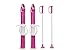 Produktbild Jamara 460388 - Snow Play Ski Langlauf 1st Step 60cm pink - aerodynamische Bauweise, Skistöcke 60 cm, sichere Befestigungsschlaufen für verschiedene Schuhtypen und Größen (23 - 28)