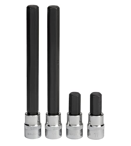 Image of BRAZEN 11mm Hex Bit Socket /Allen Driver Four Pack (3 /8 inch Drive, Multi Length)