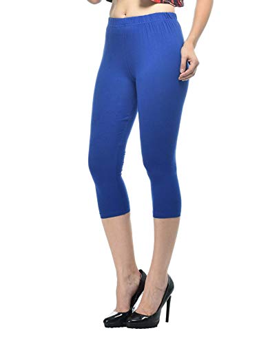 Image of Frenchtrendz Women's Cotton Spandex Stretchable Mid Rise Slim Fit Legging Capris (XS-4XL)