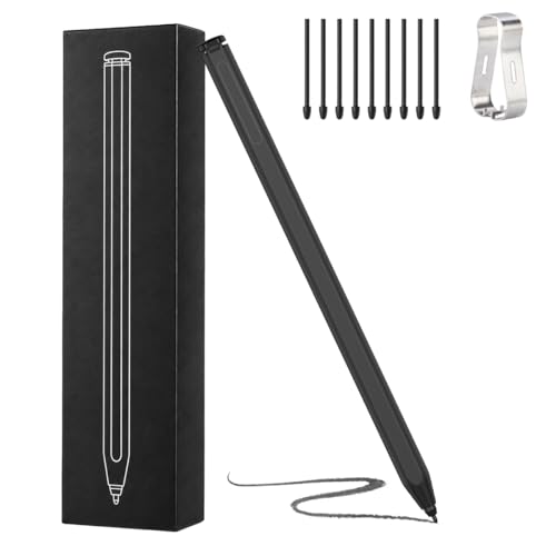 Stylus for Remarkable 2/1 Pen EMR Pen with Flip Eraser 4096 Pressure Levels & Tilt Support Palm Rejection Magnetic Attraction No Charging Needed Includes 9 Extra Nibs (Black)