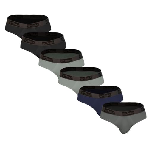 Kit 6 Cuecas Zorba Slip Plus 716 Pto/Graf/Mho/Chu - M