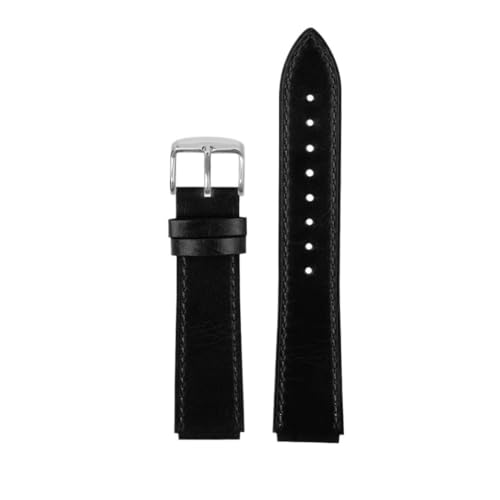 Correa de cuero vintage 18 mm negra compatible con Casio A158 F91W y AE1200
