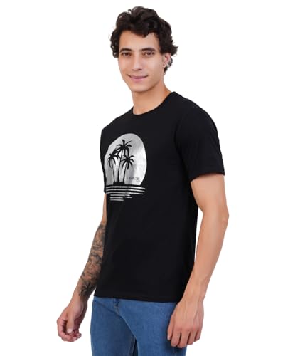 Image of Men's Super Combed Cotton Round Neck Half Sleeve T-Shirt | Soft Breathable Cotton Fabric | Stylish Comfortable Wearfor Men | Quality Regular Fit
