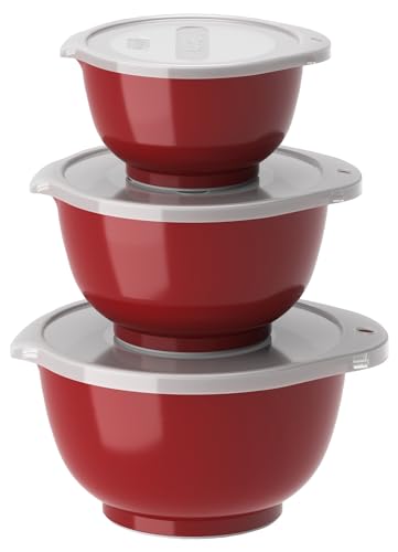 Set 6 Tazones para Mezclar con Tapa Rojo miniatura 1