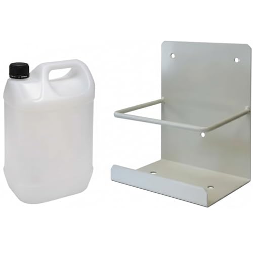 Suinga Bidon Condensador para Aire Acondicionado 5 litros + Soporte | Garrafa de Plastico Alimentario, con Asa y Tapon | Bidon Multiusos para Almacenaje, Transporte y Liquidos