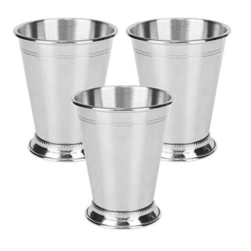 3Pcs Mint Julep Cups, Stainless Steel Cocktail Cups Mixed Drinks Glass Bar Beer Mug 13.5Oz/400Ml Bar Accessories #TOP22