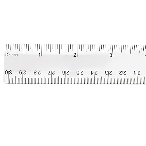 SEUNMUK 48 Pieces Clear Plastic Ruler, 12 Inch / 30cm Standard and Metric Plastic Measuring Tool - Image 4
