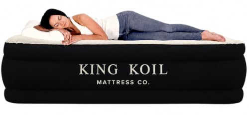 King Koil Air Mattress Queen with Built-in Pump, Inflatable Blow...