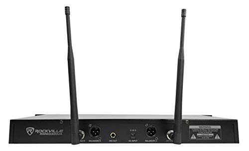 Rockville 200 Channel Uhf Wireless Dual Handheld Microphone Mic System (Rwm3300Ua) #TOP2