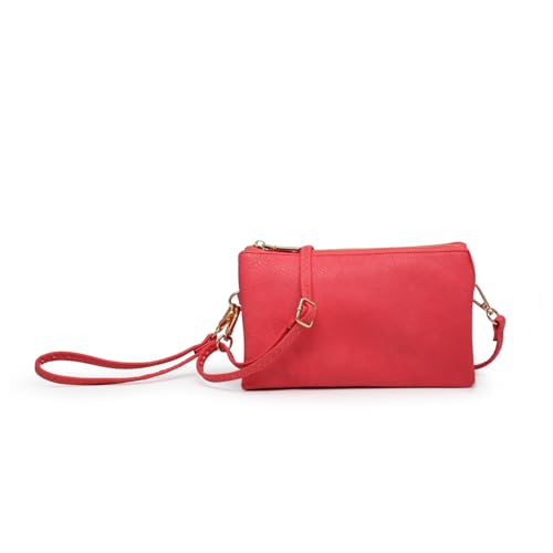 Image of JEN & CO. Riley Crossbody Bags for Women Vegan Leather Wristlet Clutch Wallet Purses Handbags with 2 Straps