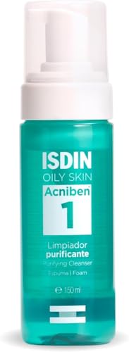 ISDIN Acniben Mousse Nettoyante Purifiante (250 ml) | Nettoie les Pores du Visage en Profondeur | Régule l'Excès de Sébum | Pour Peaux à Tendance Acnéique