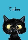  Esther: Esther - Katzen - Malbuch / Notizbuch / Tagebuch: A5 - blanko