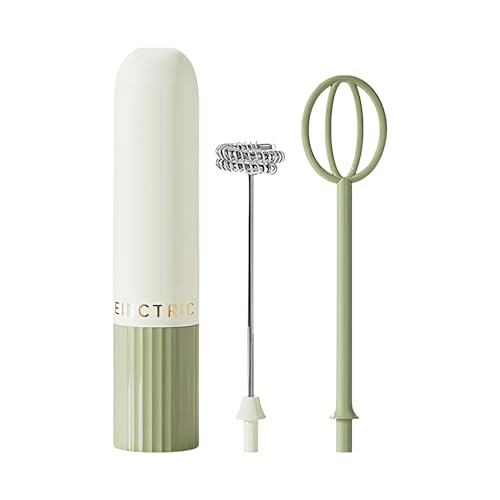 Espumador de mano, espumador eléctrico que funciona con pilas, mezclador de bebidas fácil de limpiar, para café, bebidas, cacao, crema, hornear, hogar, cocina, cafetería, bar