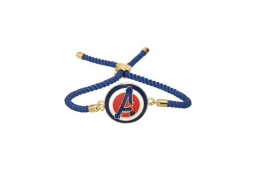 Image of Kizzi Superhero Lil Bro Premium Bracelet - Adjustable Navy Blue & Red Braided Premium Bracelet with Charm for Kids - Ideal Gift for Brothers