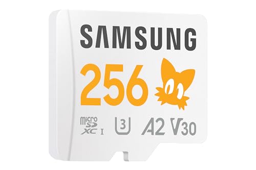 Samsung Carte mémoire microSDXC Sonic Pro Plus, Interface UHS-I, 256 Go, Vitesse de Lecture jusqu'à 180 Mo/s, Toujours Plus de Vitesse pour Les Consoles, MB-MD256SA/LC1, avec Adaptateur SD