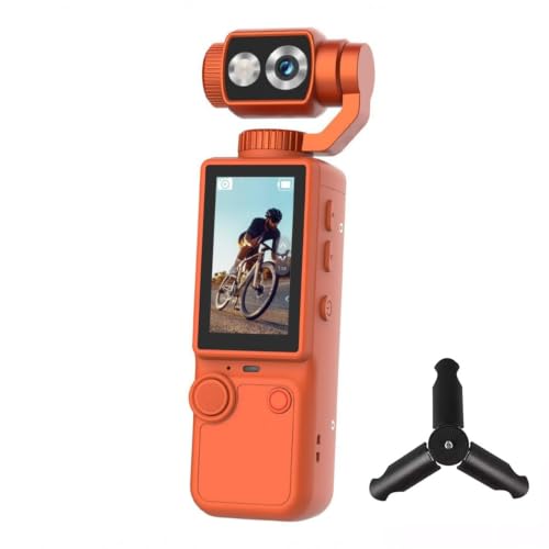 Minicámara de acción Q8 4K contra videos movidos: estabilizador de 3 ejes y batería de 2000 mAh
