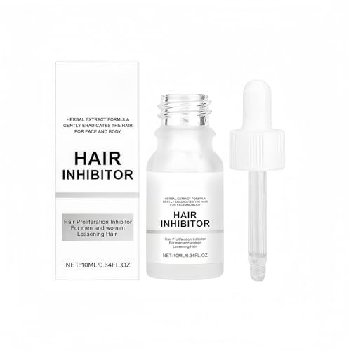 10ML Hair Inhibitor Serum,Women Facial Hair Remover,Hair Removal Serum for Women,Exfoliating Hair Removal Drop,Moisturizing Hair Inhibitor Serum for Face, Hair Growth Inhibitor Serum Oil