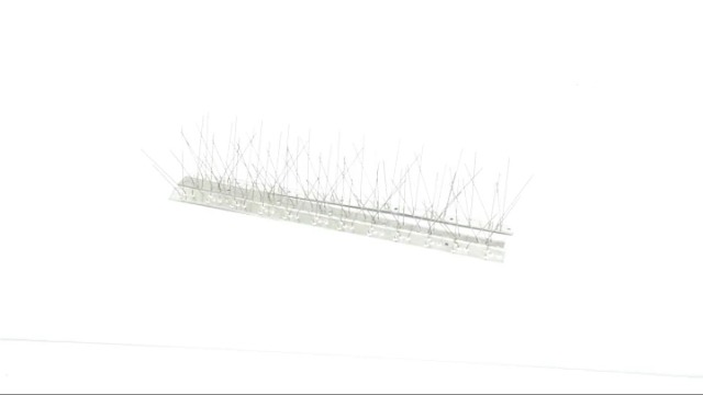 Fixman 196435 Pacco di 10 Giochi di Punte Metalliche Anti Uccelli 500 x 50 mm, 4 Punte