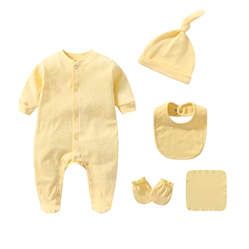 Image of IADOER Baby Unisex Baby Cotton Layette Set Gift for Baby Boys Girls Accessories Set Newborn Essentials 0-12 Months