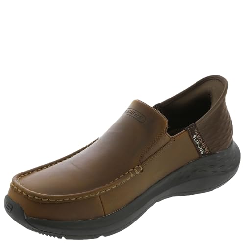Skechers Skechers Mens Parson - Oswin Slip-in Moccasin, Brown, 11 US