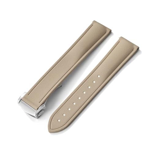 SiChouwz �^���N�T���g�X �X�E�H�b�` ���j�o�[�T�� 20mm 21mm 22mm �N�C�b�N�����[�X FKM ���o�[�X�g���b�v�i�t�H�[���f�B���O�N���X�v�t���j�ƌ݊�������(Khaki With Buckle,22mm)