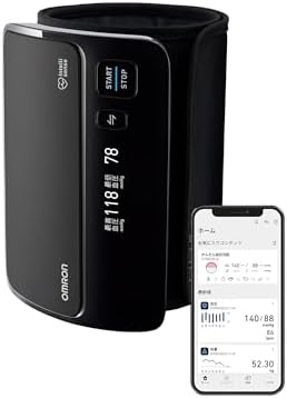 オムロン 上腕式血圧計 HEM-7600シリーズ ブラック HEM-7600T-BK Product Image