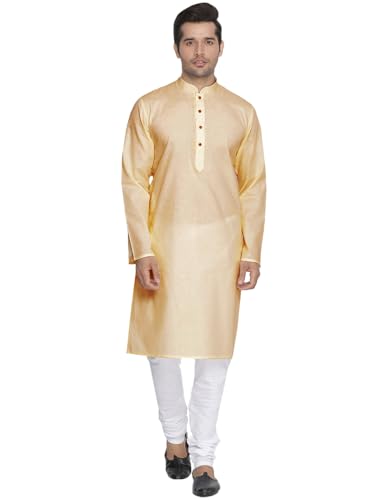 Image of VASTRAMAY Men Pure Cotton White Kurta Pyjama Set - Super Soft Comfortable Ethnic Wear for Eid, Holi, Weddings & Festive Occasions - Classic Traditional Cotton Kurta with Pyjama | Independence Day