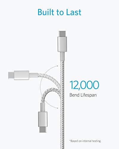 USB C Cable, Anker 2 Pack New Nylon USB C to USB C Cable, USB 2.0 Type C Charging Cable for iPad Mini 6th Gen, MacBook Pro 2020, iPad Pro 2020, iPad Air 4, Galaxy S20, Switch and Other USB C Charger