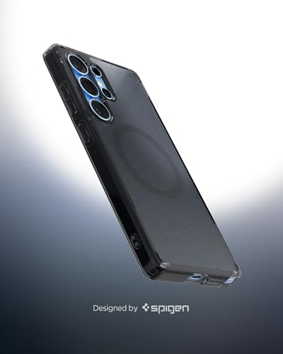 Image of Spigen Ultra Hybrid MagFit | Samsung Galaxy S25 Edge Case [MagSafe] [Semi Transparent] Galaxy S25 Edge Back Cover | TPU+PC - Frost Black