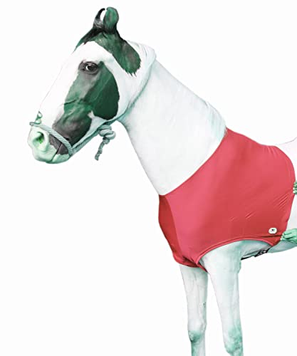 Majestic Ally Protège-épaules en Lycra Stretch pour Cheval (Grand, Rouge)
