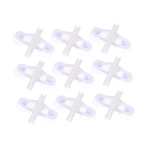 NOLITOY 15個 白身 魚 タンク プレート 水槽 仕切り 水槽 アクセサリー 水槽 吸引 カップ クリップ