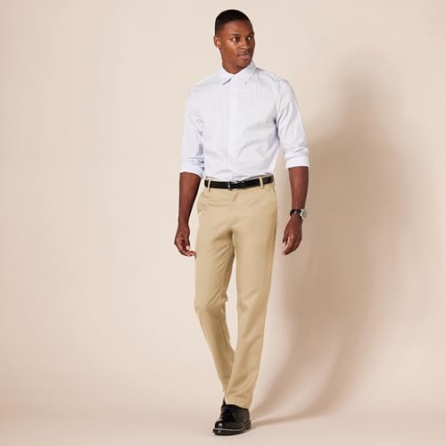 Image of Amazon Essentials Men's Slim-Fit Flat-Front Dress Pant