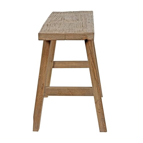 Image of Artissance 43-Inch Elmwood Bench, Natural Wood Rectangular Rustic Bench for Entryway, Hallway, Living Room, and Dining Room