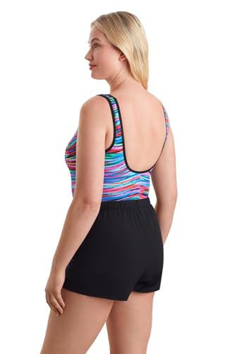 Shape Solver Sport Women's Swimwear Dash Point Scoop Neck Runaround One Piece Swimsuit2